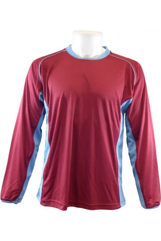 Image of Carta Sport Carta Sport Men London Panel Jersey Football Shirt in Maroon Size: X-Small Maroon XS Male 5063107212603