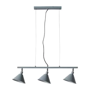 Image of Brisner Grey and Silver 3 Way Over-Table Pendant Ceiling Light