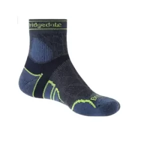 Image of Brigdedale TRAIL RUN Lightweight T2 Merino Sport 3/4 Crew Mens - X-Large Blue