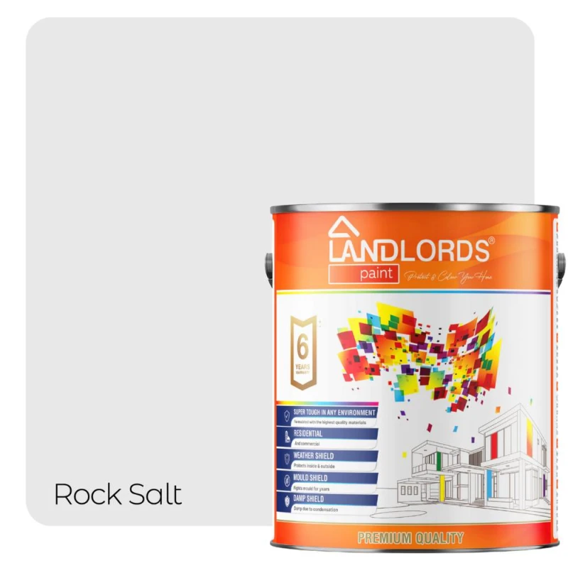 Image of Landlords Paint - Kitchen & Bathroom Paint - Mould Resistant, Washable & Durable - Rock Salt - 2.5L