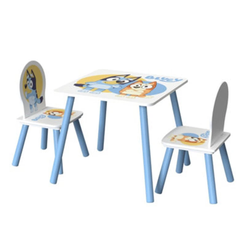 Image of Bluey Children Kids Table And Chairs Set (2 Chairs Included) - Ideal For Arts & Crafts, Snack Time, Homeschooling, Homework & More