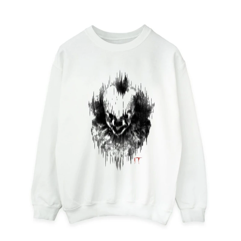 Image of IT Chapter Two IT Chapter Two Men Pennywise Blur Sweatshirt in White Size: Small White S Male 5063376727013