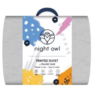 Image of Fine Bedding Night Owl Duvet - Grey