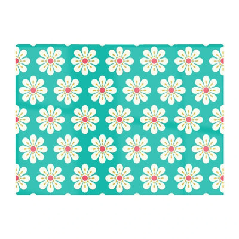 Image of Warren Reed Designer Daisy Pattern Glass Chopping Board