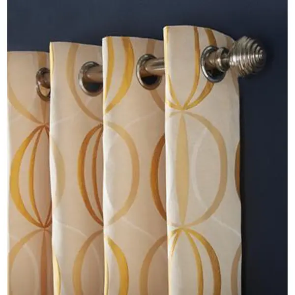 Image of Essential Living Ome Eyelet Ring Top Curtains Ochre 228cm x 274cm