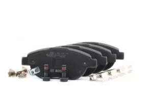 Image of Bosch Brake Pads OPEL,FIAT,VAUXHALL 0 986 494 157 77366530,68190118AB,77366481 Disk Pads,Brake Pad Set, disc brake 1605354,93189816,68190118AA,1605354