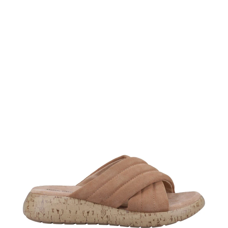 Image of Hush Puppies Sarah Slide - Brown Brown 9