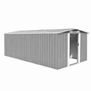 Image of Vidaxl Garden Shed 257X489X181cm - Metal Grey