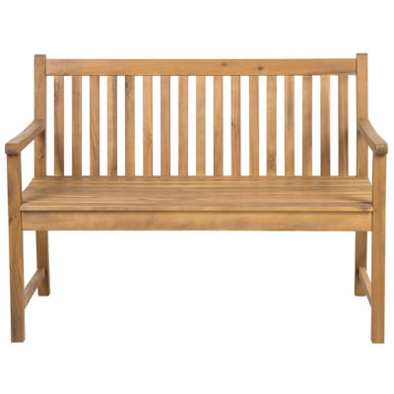 Image of Beliani Garden Bench Vivara 120 Cm Certified Acacia Wood Light Brown