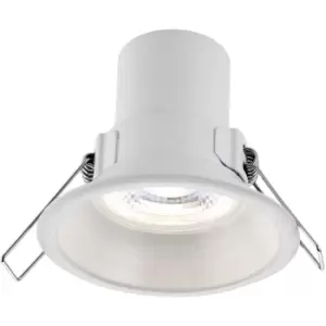 Image of Anti-Glare Recessed Bathroom Downlight IP65 - 4W Cool White LED - Matt White