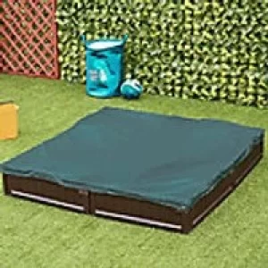 Image of Outsunny Kids Outdoor Sandbox with Canopy Bottom for 3-12 years old Brown