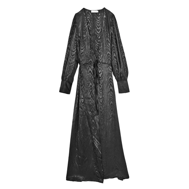 Image of La Petite Etoile Wrap dress For Her La Petite Etoile Kala Noir Female M