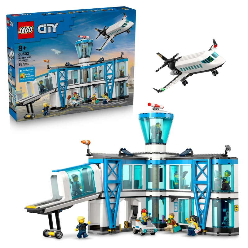 Image of LEGO City Airport with Airplane Toy Model Airport Set 60502