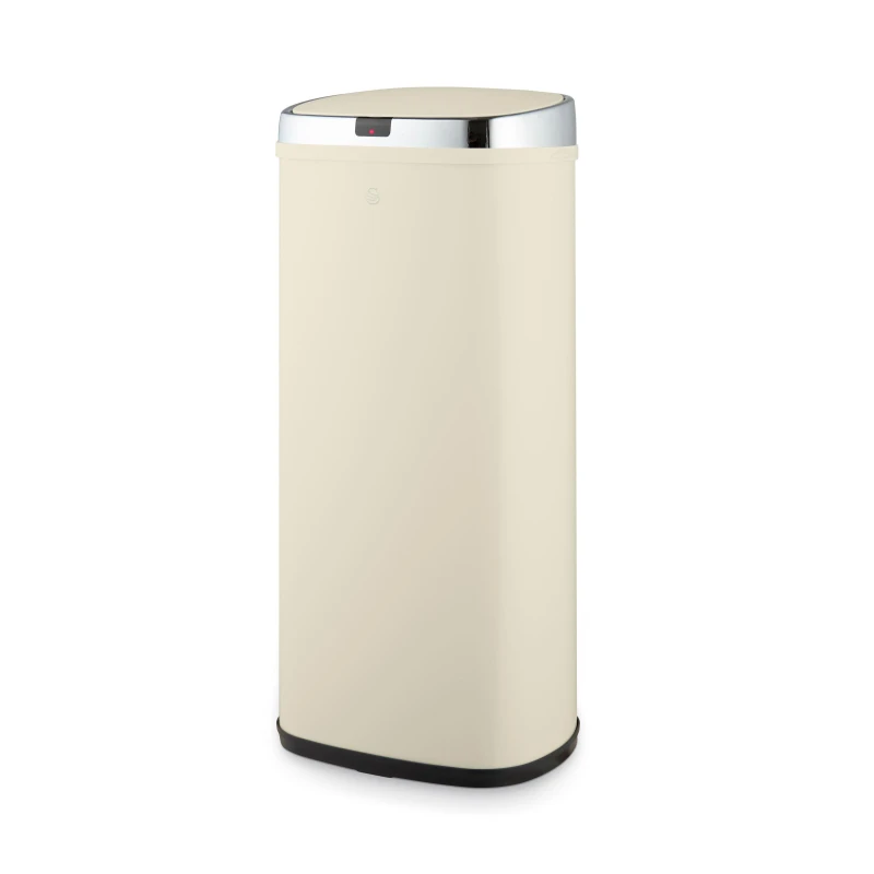 Image of Swan 50L Square Sensor Bin Cream Bins Medium Cream 71653769390