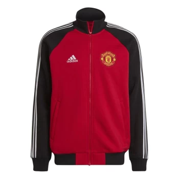 Image of adidas Manchester United Anthem Jacket 2021 2022 Mens - Red