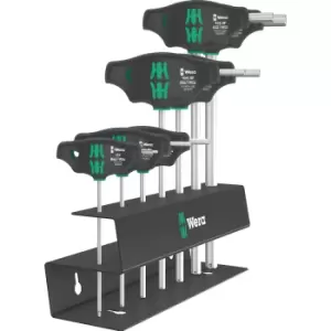 Image of Wera 7 Piece 454/7 HF Set 2 Hex-Plus T-Handle Set and Rack