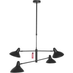 Image of Sienna Box Multi Arm Pendant Ceiling Light Black Matt Rough