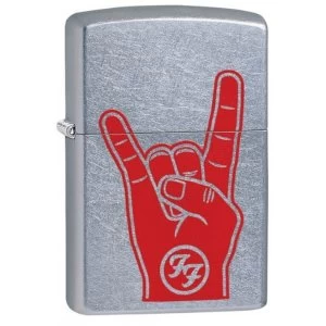 Image of Zippo Foo Fighters Rock On Street Chrome Finish Windproof Lighter