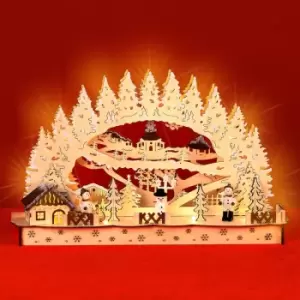 Image of Monzana - Christmas Arch XL LED Candle Bridge Window Decoration Ornament Xmas Scenery New Winter Village