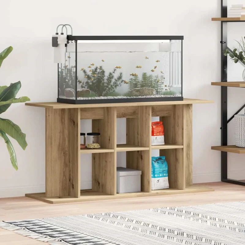Image of vidaXL Aquarium Stand Artisan Oak 120x40x60cm Engineered Wood, Brown 857277