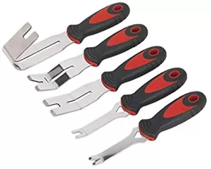 Image of Genuine SEALEY RT006 Door Panel & Trim Clip Removal Tool Set 5pc