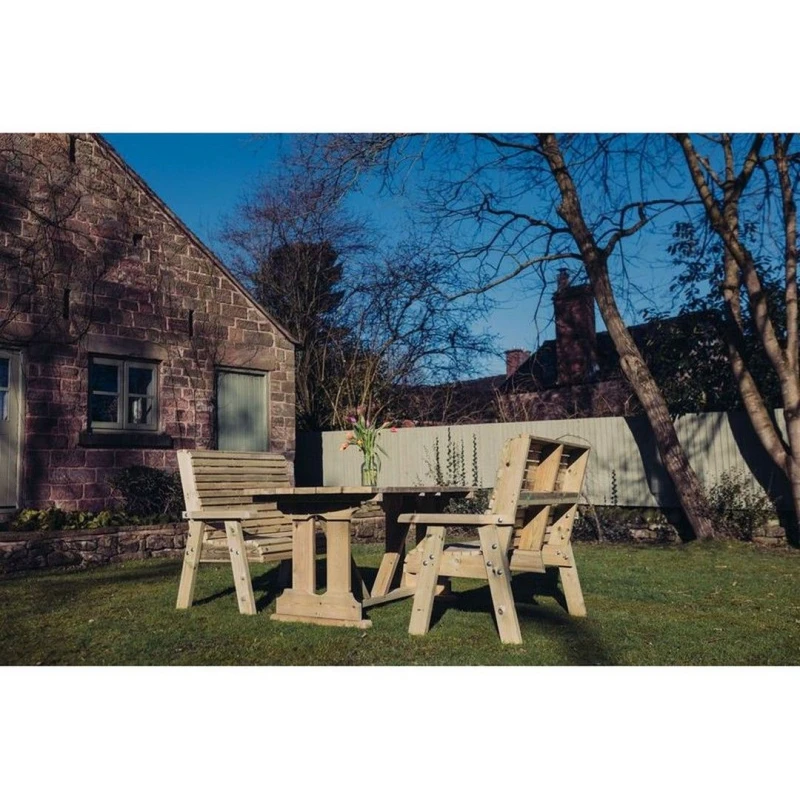 Image of Churnet Valley Garden Furniture Ltd Ergo 6 Seat Dining Set - Min. Assembly Required - Set of Cushions Inc in Brown Brown Unisex