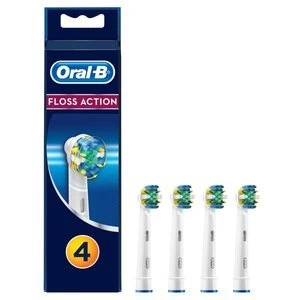 Image of Oral B Floss Action Replacement Heads Electric Toothbrush 4Pcs