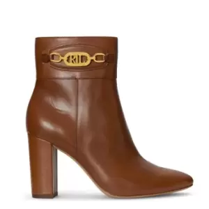 Image of Lauren by Ralph Lauren Macie Leather Ankle Boot - Beige