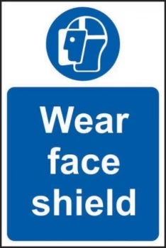 Image of Wear face shield Sign, Rigid PVC