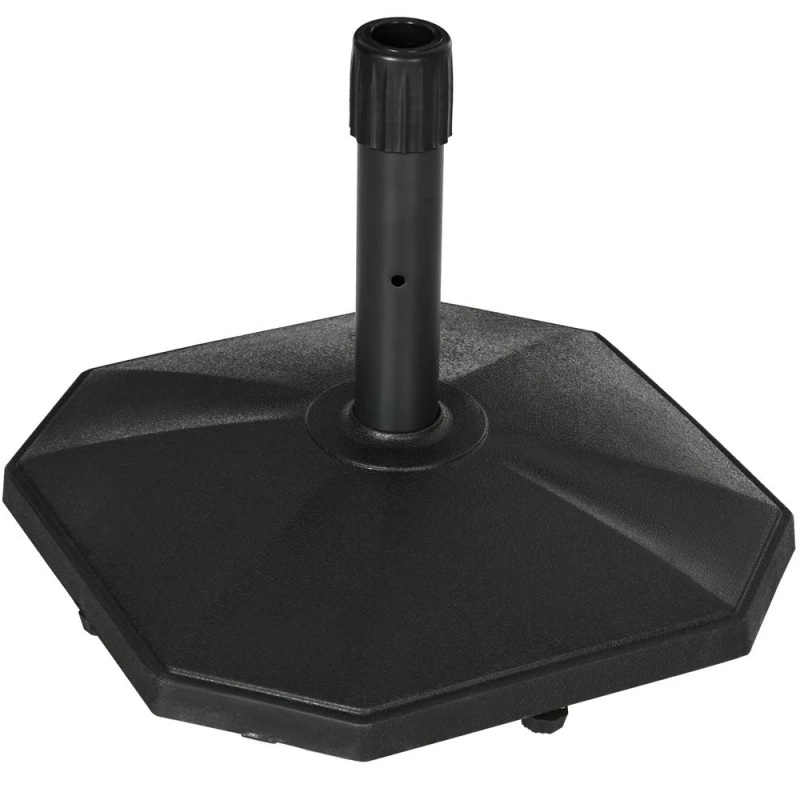 Image of Outsunny 18Kg Patio Parasol Base Concrete - Black 84D-252V00CG