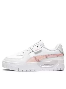 Image of Puma Junior Cali Dream Animal Print Snake, White/Pink, Size 4 Older