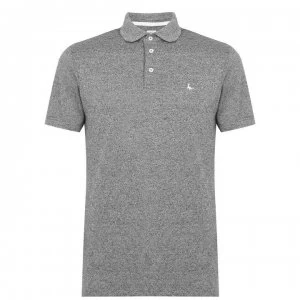 Image of Jack Wills Langold Jaspe Pique Polo - Charcoal