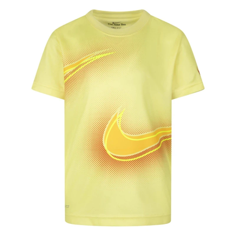 Image of Nike Stacked Up Swoosh T-Shirt Yellow male 6