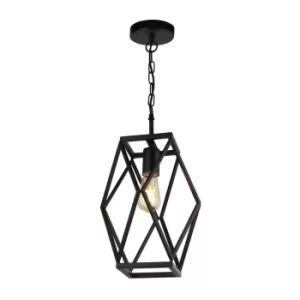 Image of Chassis 1 Light Black Cage Ceiling Pendant Lamp
