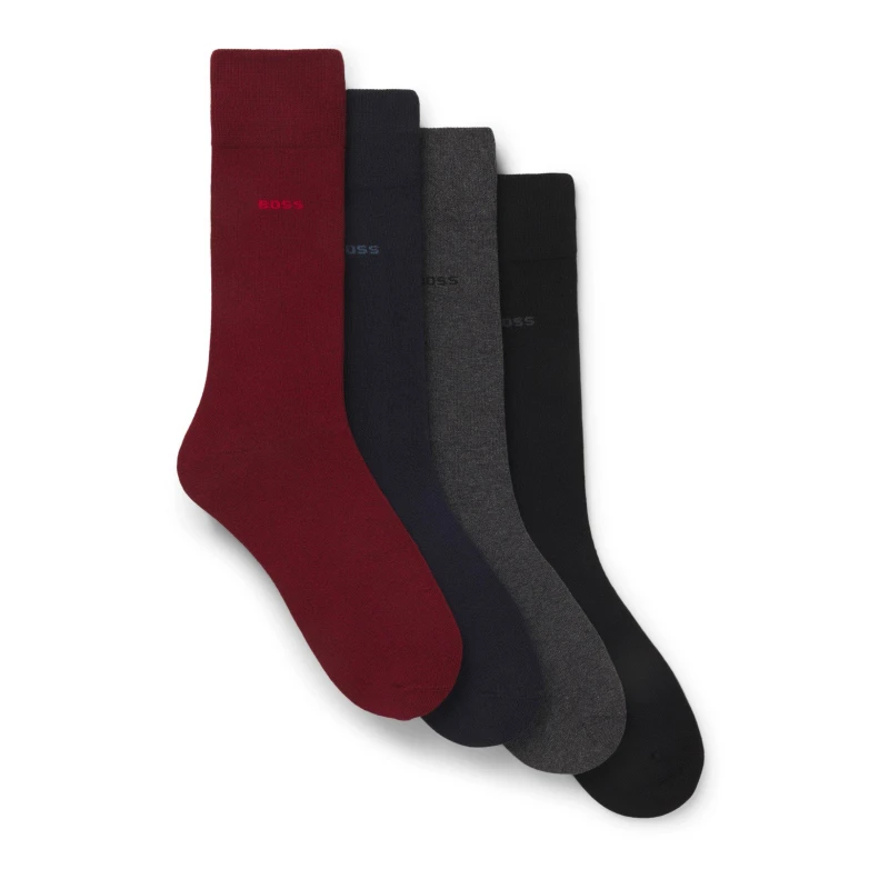 Image of Boss 4 Pack Crew Socks Gift Set Multi 964 male 6-11