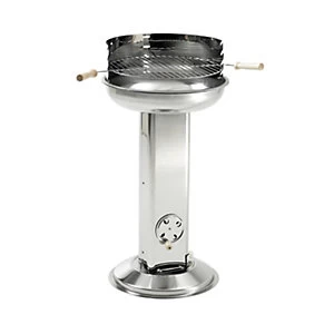 Image of Landmann Stainless Steel Pedestal Charcoal BBQ - Silver
