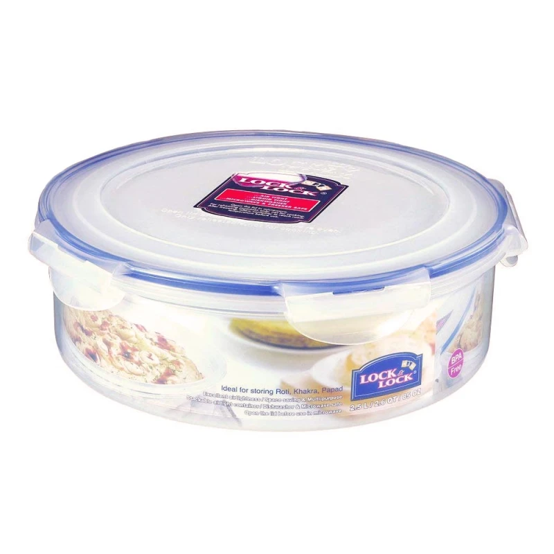Image of Lock & Lock Round Airtight Sealing Container, 1.6L, Clear
