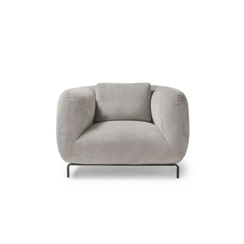 Image of Ebony Single Sofa Chair - Warm Grey
