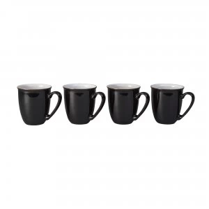 Image of Denby Elements Black 4 Piece Coffee Beaker Mug Set