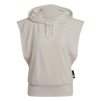 Image of adidas Studio Lounge Hooded Tee Womens - Botanic Multidye Mel / Pink