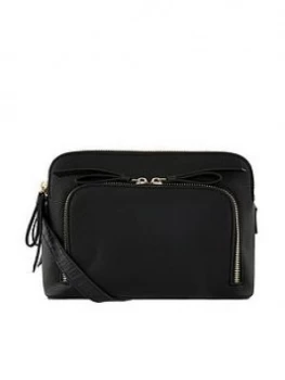 Image of Accessorize Taylor Double Zip Cross Body Bag - Black