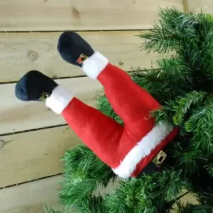 Image of Set of 35cm Santa Legs Decoration to Stick out of your Christmas Tree