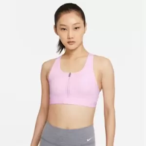 Image of Nike DriFit Swoosh Zip Bra Womens - Pink
