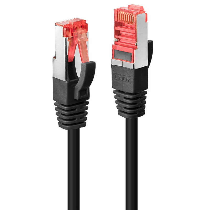Image of Lindy 47777 networking cable Black 1m Cat6 S/FTP (S-STP)
