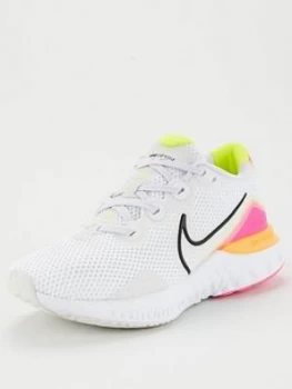 Image of Nike Renew Run, White/Black/Pink, Size 7, Women