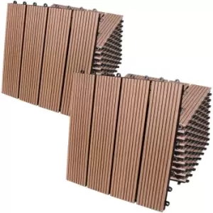 Image of WPC Decking Tiles 22Pcs Terracotta 30x30cm