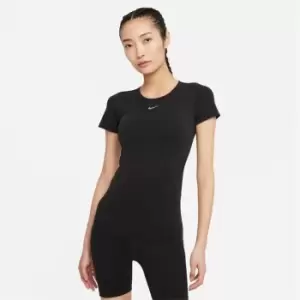 Image of Nike Dri-FIT ADV Aura Womens Slim-Fit Short-Sleeve Top - Black