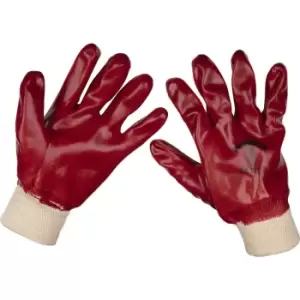 Image of 120 PAIRS - LARGE General Purpose PVC Gloves - Knitted Wrists - Waterproof