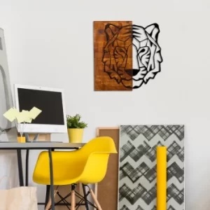 Image of T?ger1 Walnut Black Decorative Wooden Wall Accessory