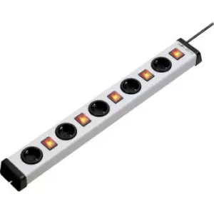 Image of Ehmann 0202x00052301 Power strip (+ switch) 5x Grey, Black PG connector